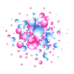 Abstract Flying Spheres Background. Sweet Candy. Colorful Realistic Glossy Balls. Vector illustration. eps 10