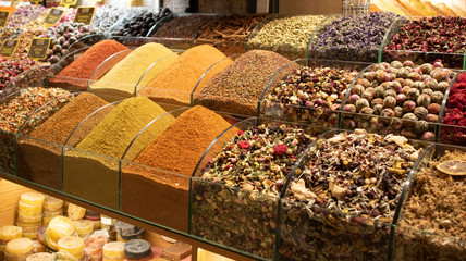 Dried herbal teas. Healthy and delicious in different varieties and flavors.