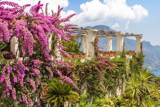 Garden of the villa Rufolo, Amalfi coast, Ravello, Italy