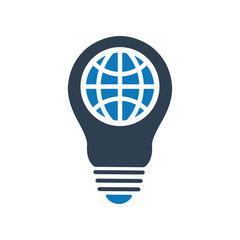 Eco Global Energy Icon. World Electricity icon,