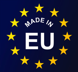 Made in EU quality certificate label.