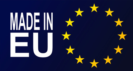 Made in EU quality certificate label.