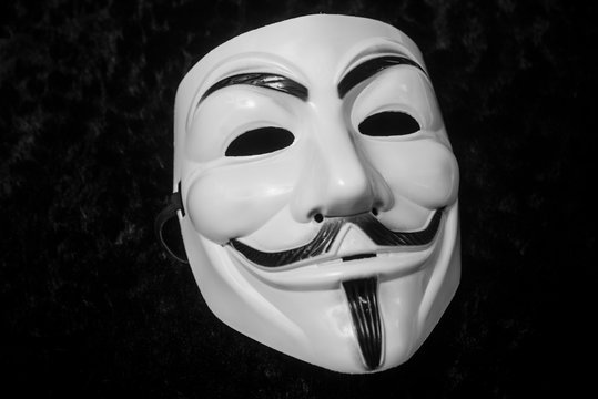 Man Wears A V For Vendetta Guy Fawkes Mask Stock Photo - Download Image Now  - Guy Fawkes, Mask - Disguise, Adult - iStock