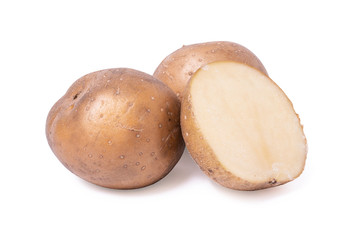 potato isolated include clipping path on white background