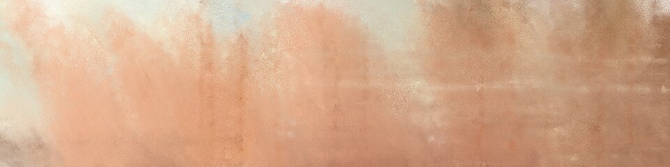 wide art grunge vintage abstract painted background with tan, dark salmon and antique white colors and space for text or image. can be used as horizontal header or banner orientation