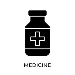 Obraz premium Medicine icon vector illustration. Medicine vector illustration template. Medicine icon design isolated on white background. Medicine vector icon flat design for website, logo, sign, symbol, app, UI.