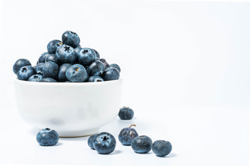 blueberries in a white bowl