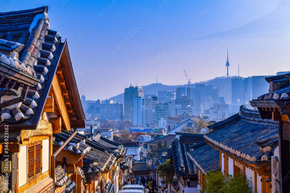 Wall mural Seoul Bukchon Hanok Village