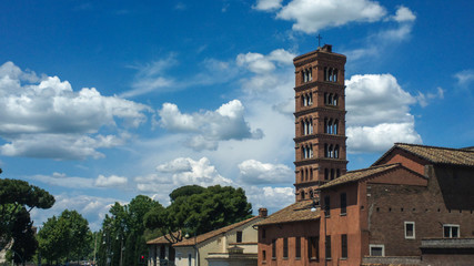 Views of Italian streets on a sunny day