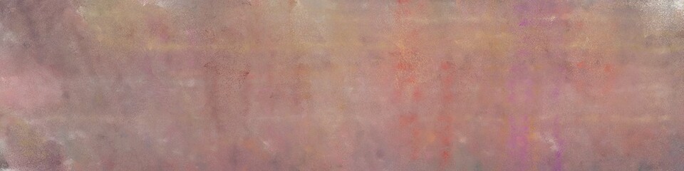 wide art grunge abstract painting background texture with rosy brown, light gray and tan colors and space for text or image. can be used as horizontal header or banner orientation