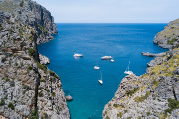 the Bay of Sa Calobra in Mallorca