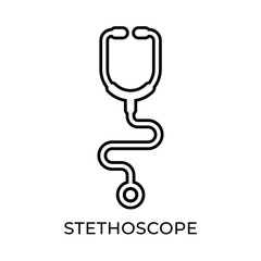 Stethoscope icon vector illustration. Medical Stethoscope vector illustration template isolated on white background. Stethoscope vector icon flat design for website, logo, sign, symbol, app, UI.