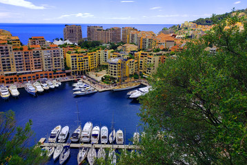Fototapeta na wymiar Monte Carlo Harbor