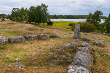 Cmentarz wikingów Hjortahammar w Ronneby (Szwecja) - obrazy, fototapety, plakaty