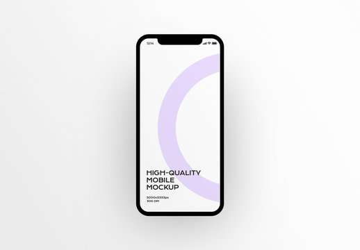 Solid Phone Mobile Device Mockup