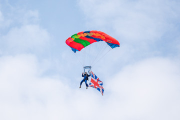 parachute in the sky