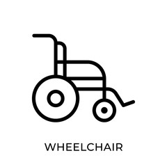 Wheelchair icon vector illustration. Medical Wheelchair vector illustration template isolated on white background. Wheelchair vector icon flat design for website, logo, sign, symbol, app, UI.