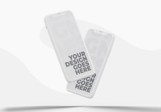 Smartphone Mockup on White Background