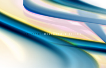 Abstract background - fluid color gradient waves, with dynamic motion line effect. Vector Illustration For Wallpaper, Banner, Background, Card, Book Illustration, landing page