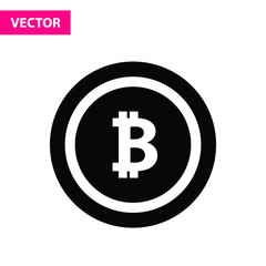 Cryptocurrency bitcoin minimal simple icon 