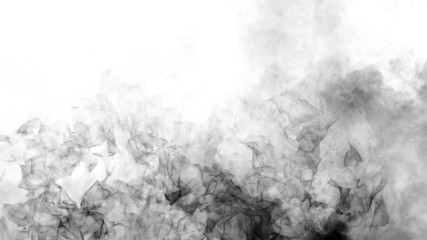 Realistic isolated fire effect for decoration and covering on black background. Concept of particles , sparkles, flame and light. Black and white texture overlays.