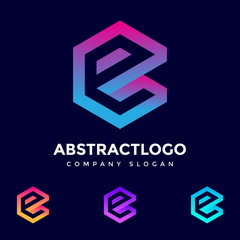 E Letter Logo Design Monogram.