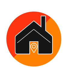 Web home flat icon for apps and websites