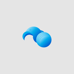 logo eagle shaped and unique concept