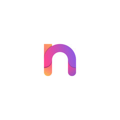 logo letter N with a unique design