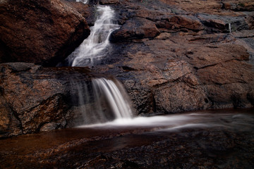 waterfall photos taken with low shutter speed