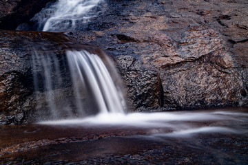 waterfall photos taken with low shutter speed