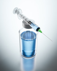 Syringe and vaccine	
