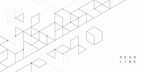 Abstract geometric technological background. Vector creative design.