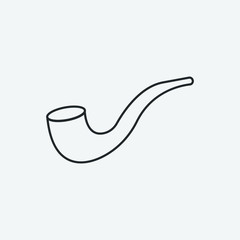 vector illustration of a smoking pipe