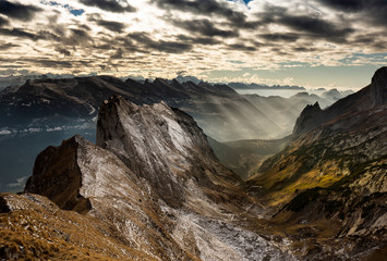 Blick vom Mutschen auf die Churfirsten
