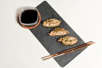 Traditional asian dumplings gyoza