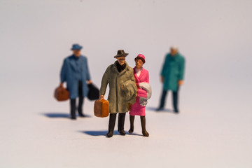 miniature figure concept of travel and people