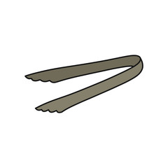 ice tongs doodle icon, vector illustration