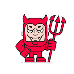 Devil Illustration Suitable For Greeting Card, Poster Or T-shirt Printing.