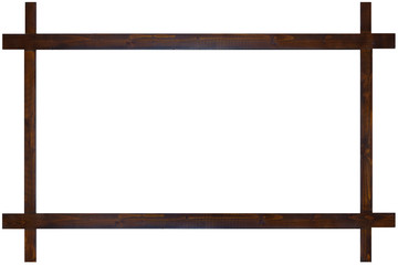 wooden frame on a white background.