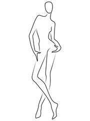 Black outline of woman