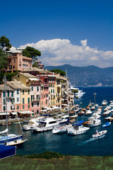 Widok na zatokę, port - Portofino, Włochy © Mariusz Konopnicki