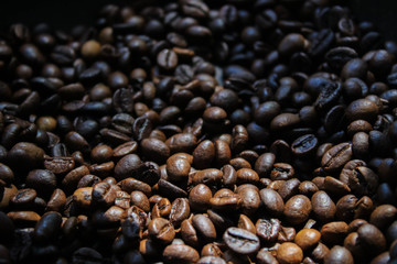 Dry the coffee beans in a pan