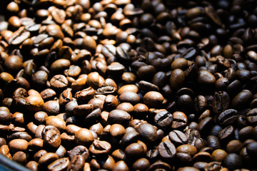 Dry the coffee beans in a pan