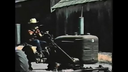 1970's Young Boy Driving Tractor on the Family Farm