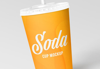 Soda Soft Drink Cup Mockup