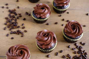 Chocolate coffee cupcakes.