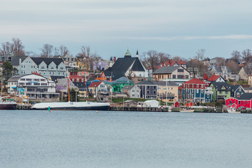 Fototapeta na wymiar view of the harbour and old town of Lunenburg, Nova scotia, Canada