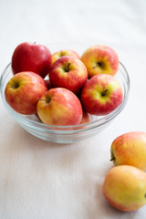 apple in bowl and sprawl