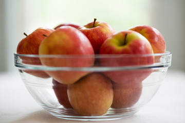 apple in bowl close 